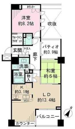 サンクタス築地の物件間取画像